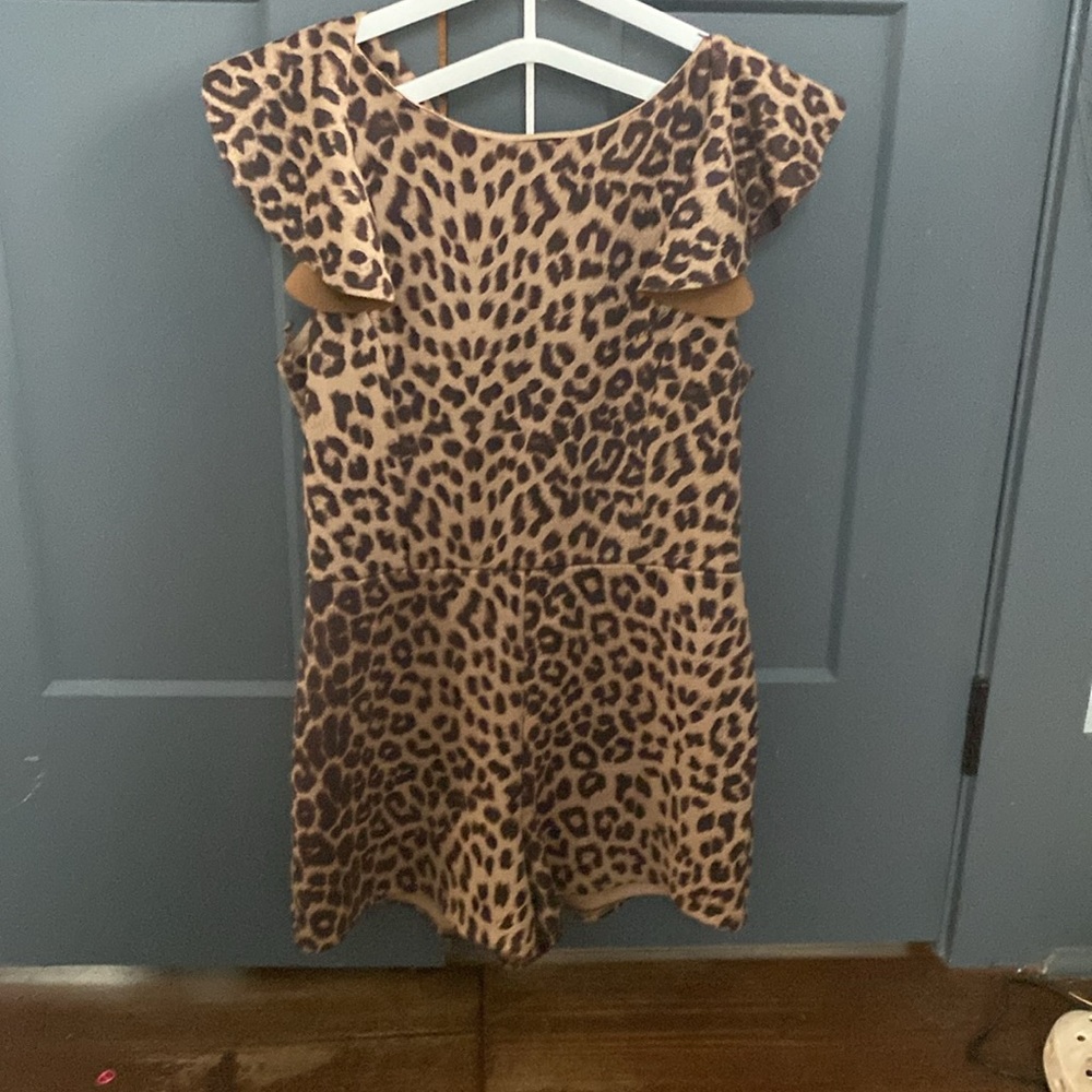 She and sky open back romper shorts